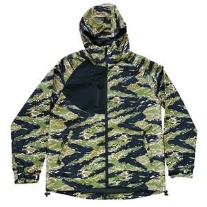 HUF Camo Hoodie Zip Jacket Medium Camoflauge Streetwear Windbreaker Urban Skater